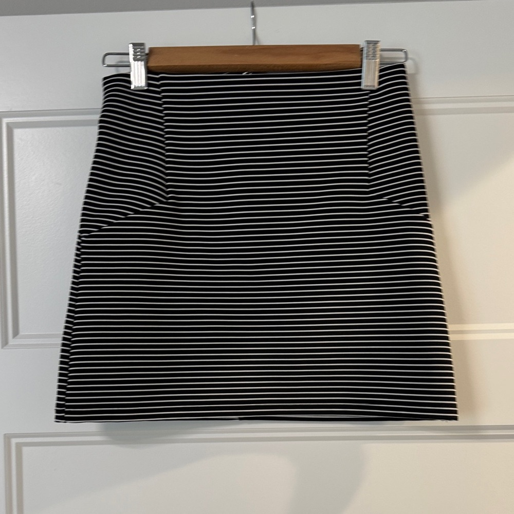 Topshop Black and White Mini Skirt